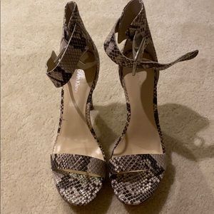 Brand new Calvin Klein animal print leather sandal